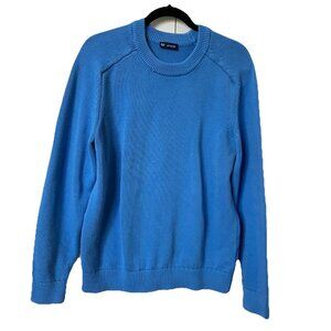 Gap Cotton Crewneck Sweater Womens L Blue Knit Classic Pullover Grandpa